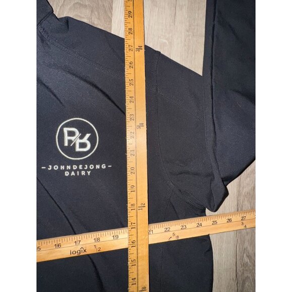 Port Authority Mens Black Zip-Up Jacket XL John De Jong Dairy Logo - Picture 6 of 6